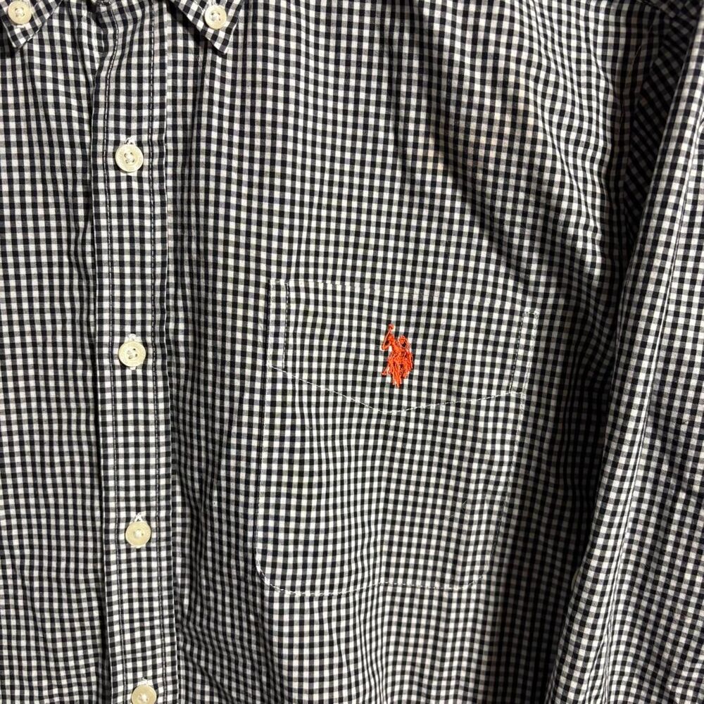 Us-polo-assn Men's Grey and Blue Shirt - Picture 2 of 6